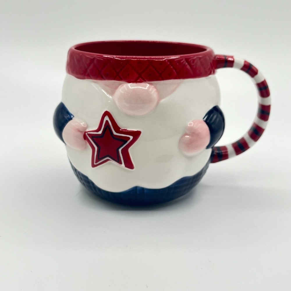 Gnome Ceramic Fourth of July Celebration‎ Lang Large Coffee Mug 18 oz